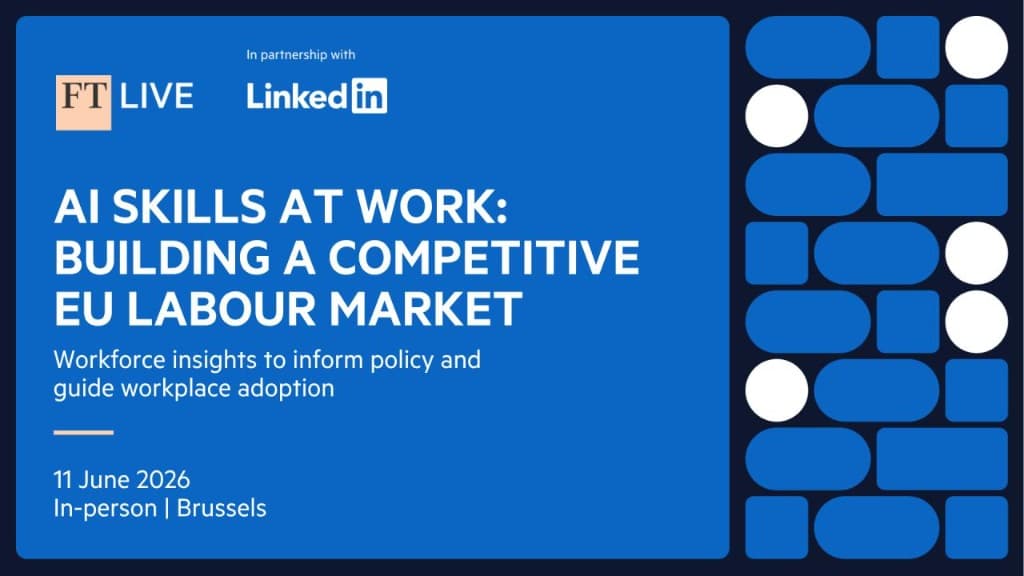 Event poster for AI Skills at Work: Building a Competitive EU Labour Market