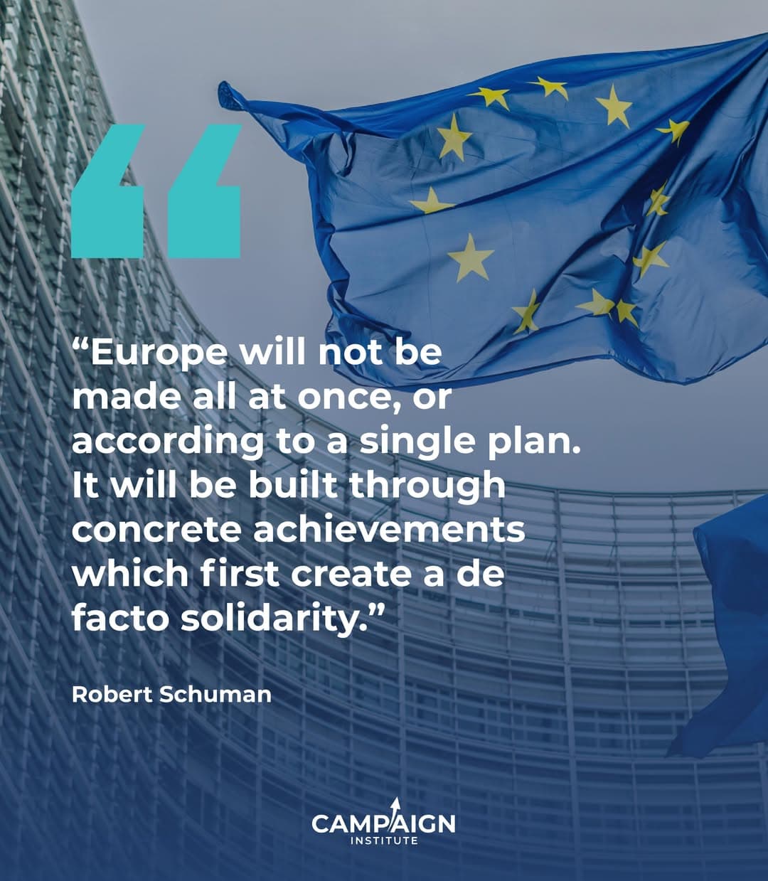 Instagram post honoring Robert Schuman and European unity
